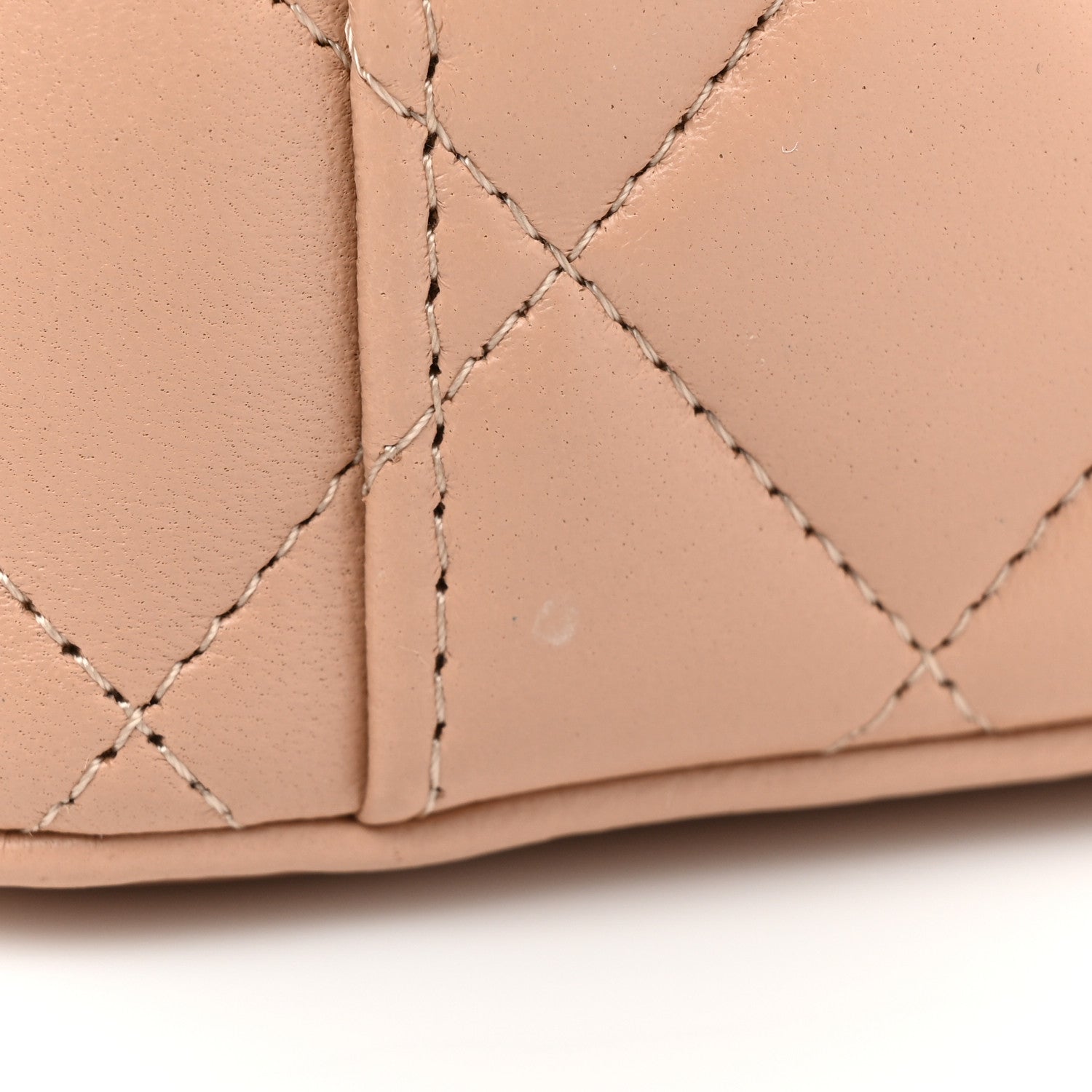 Chanel Lambskin Quilted Small Top Handle Vanity Case With Chain Beige 9 of 13