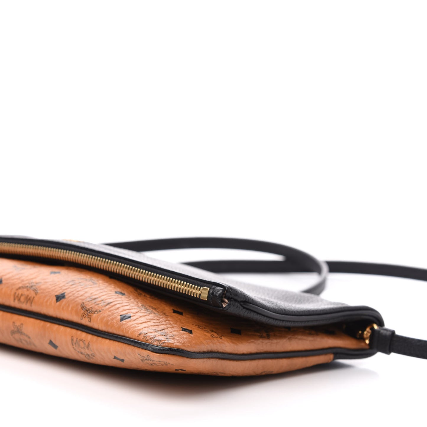Visetos Corina Foldover Crossbody Bag Cognac Black