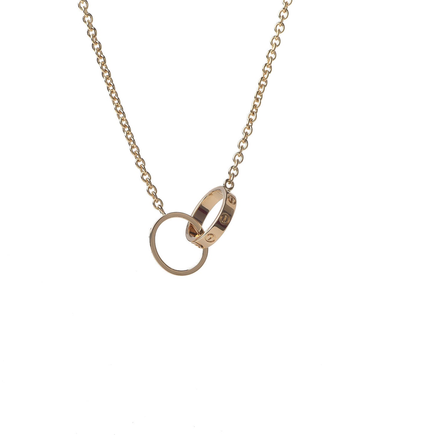 18K Yellow Gold Interlocking LOVE Necklace