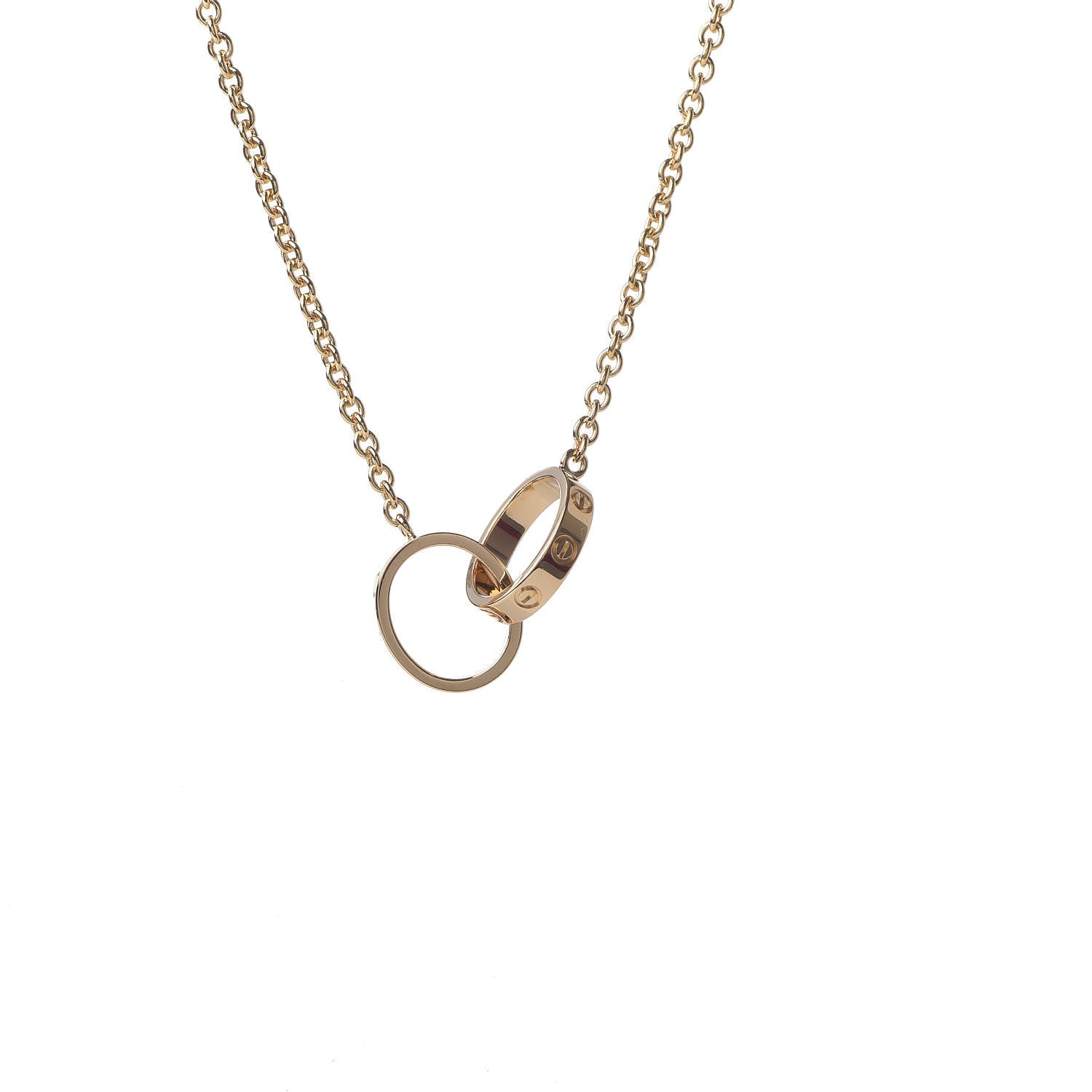 Cartier 18K Yellow Gold Interlocking LOVE Necklace 4 of 8