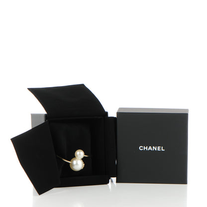 Chanel Double Pearl Cuff Silver 5 of 5