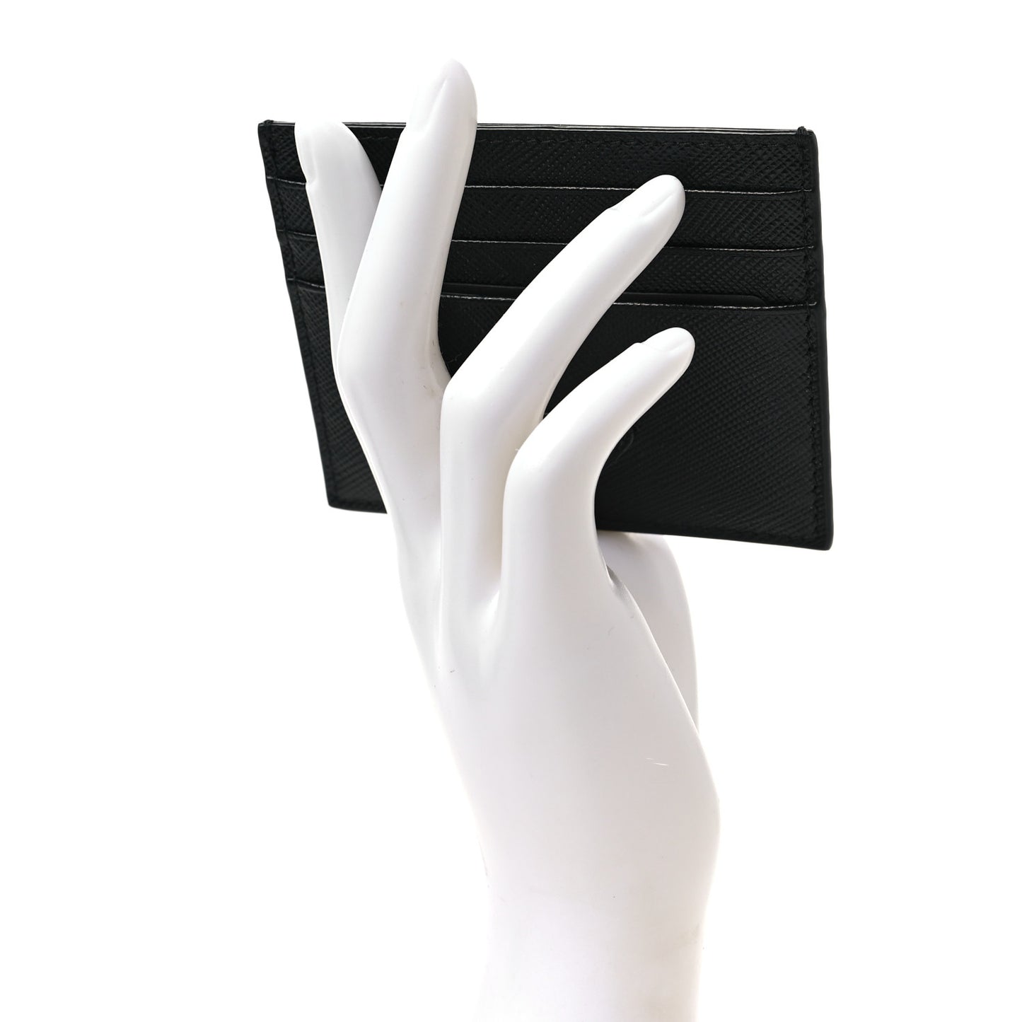 Saffiano Triangle Card Holder Black