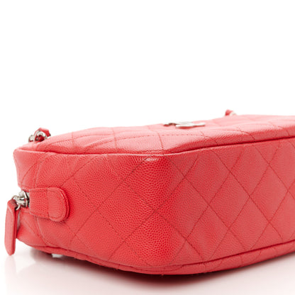 Chanel Caviar Quilted Camera Case Dark Pink 9 of 10