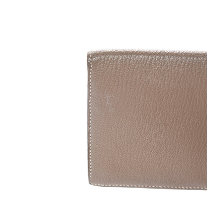 Hermes Chèvre Mysore Bearn Gusset Wallet Etoupe 8 of 12