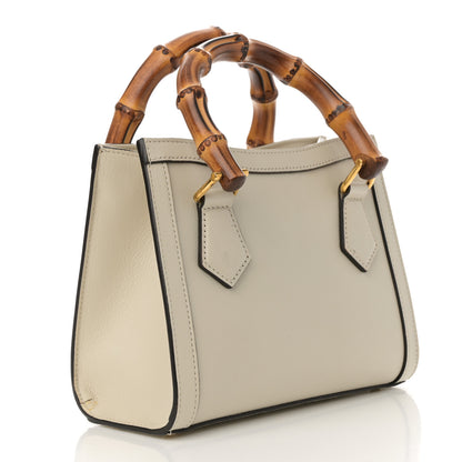 Gucci Wonka Grain Calfskin Mini Diana Tote Bag Mystic White 3 of 18