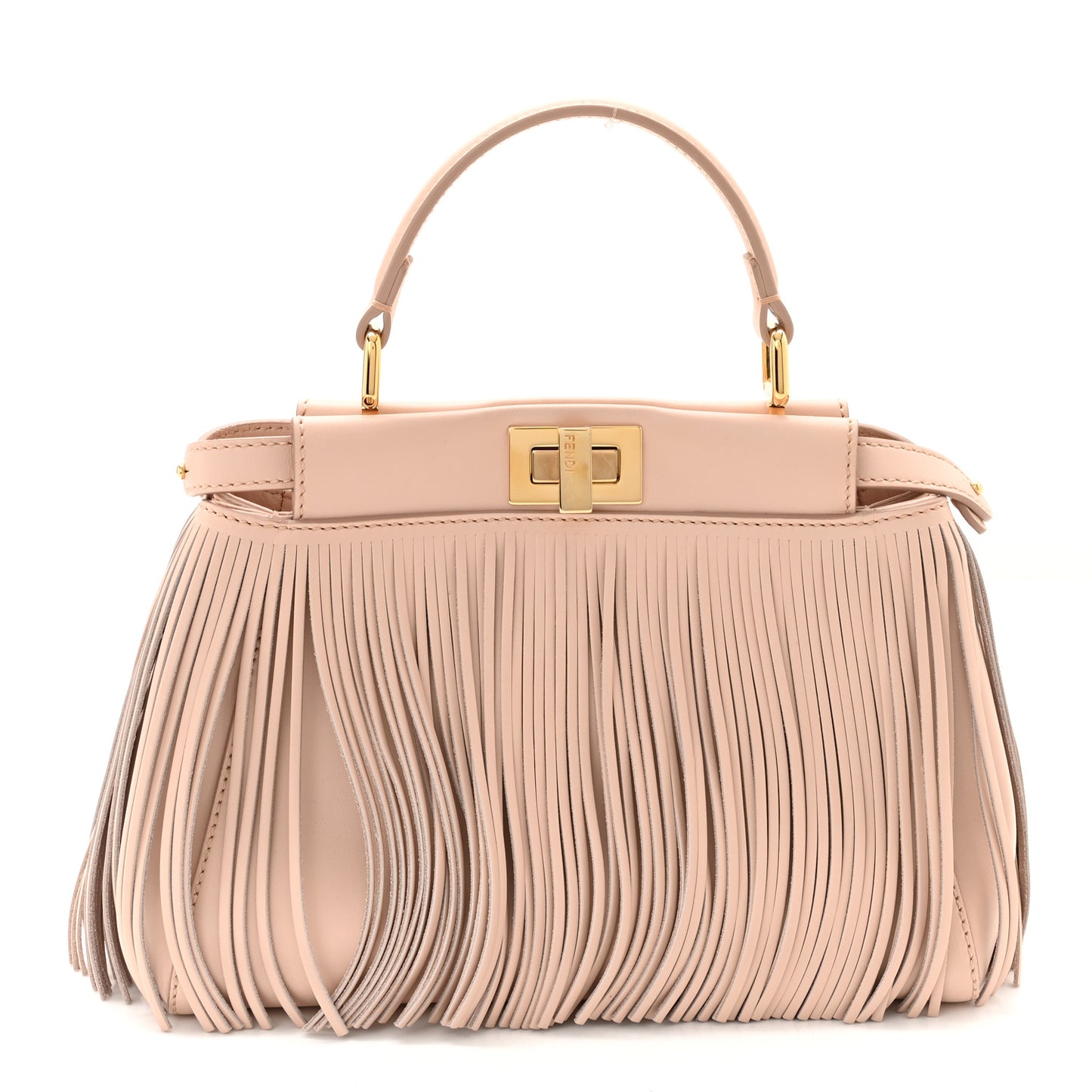 Nappa Fringe Mini Peekaboo Rosa Quarzo