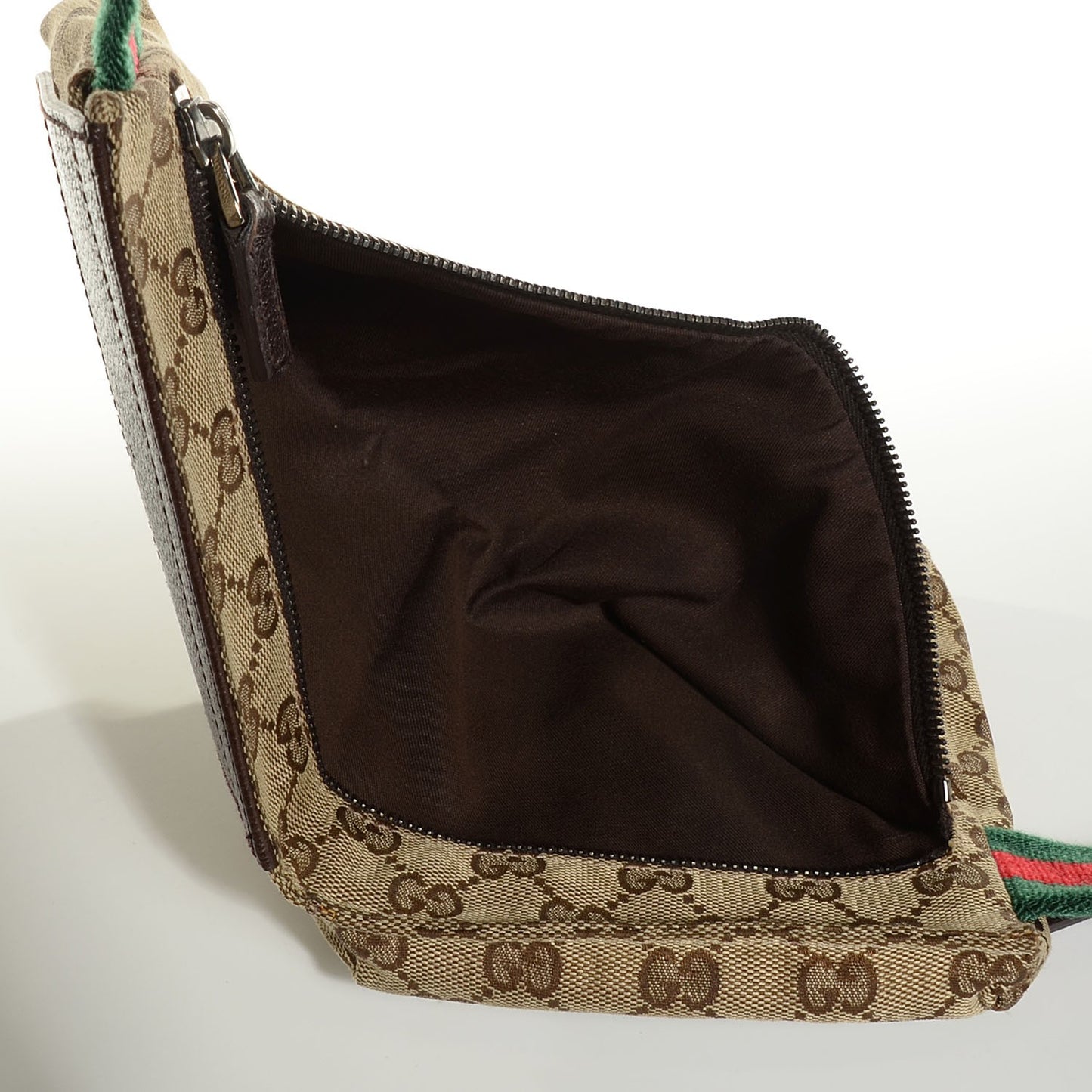 Monogram Web Belt Bag Dark Brown