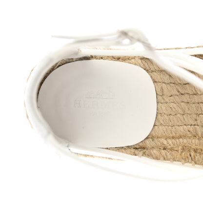 Hermes Calfskin Costanza Espadrilles 36 White 7 of 13
