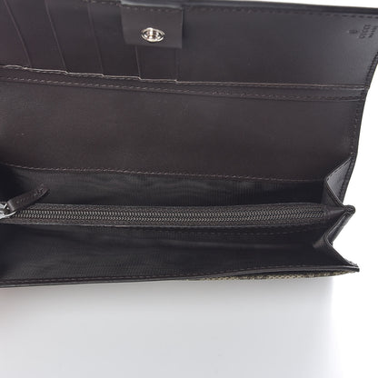 Gucci GG Supreme Monogram Selleria Calfskin Web New Web Continental Wallet Beige Ebony Cocoa 5 of 6