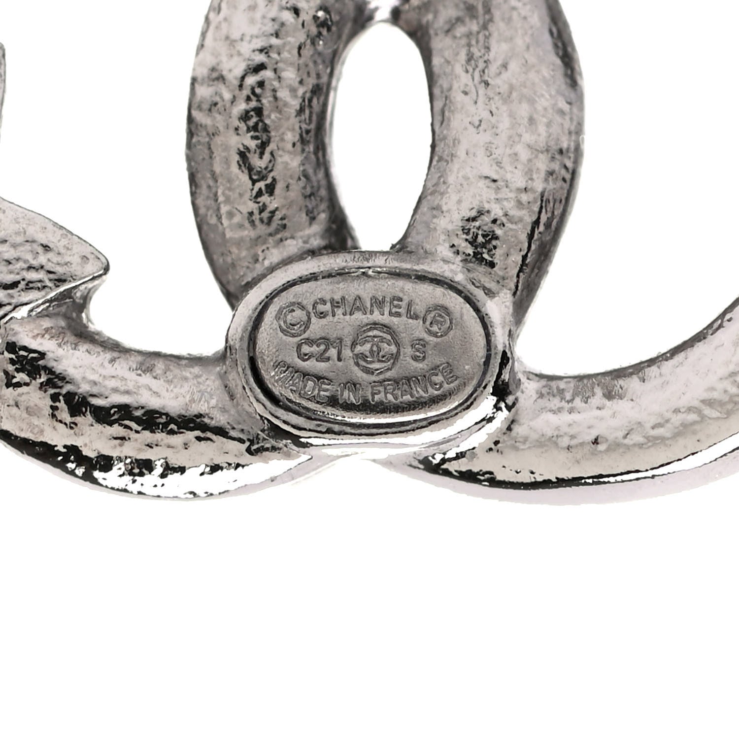 Chanel Crystal CC Starfall Earrings Silver 4 of 4