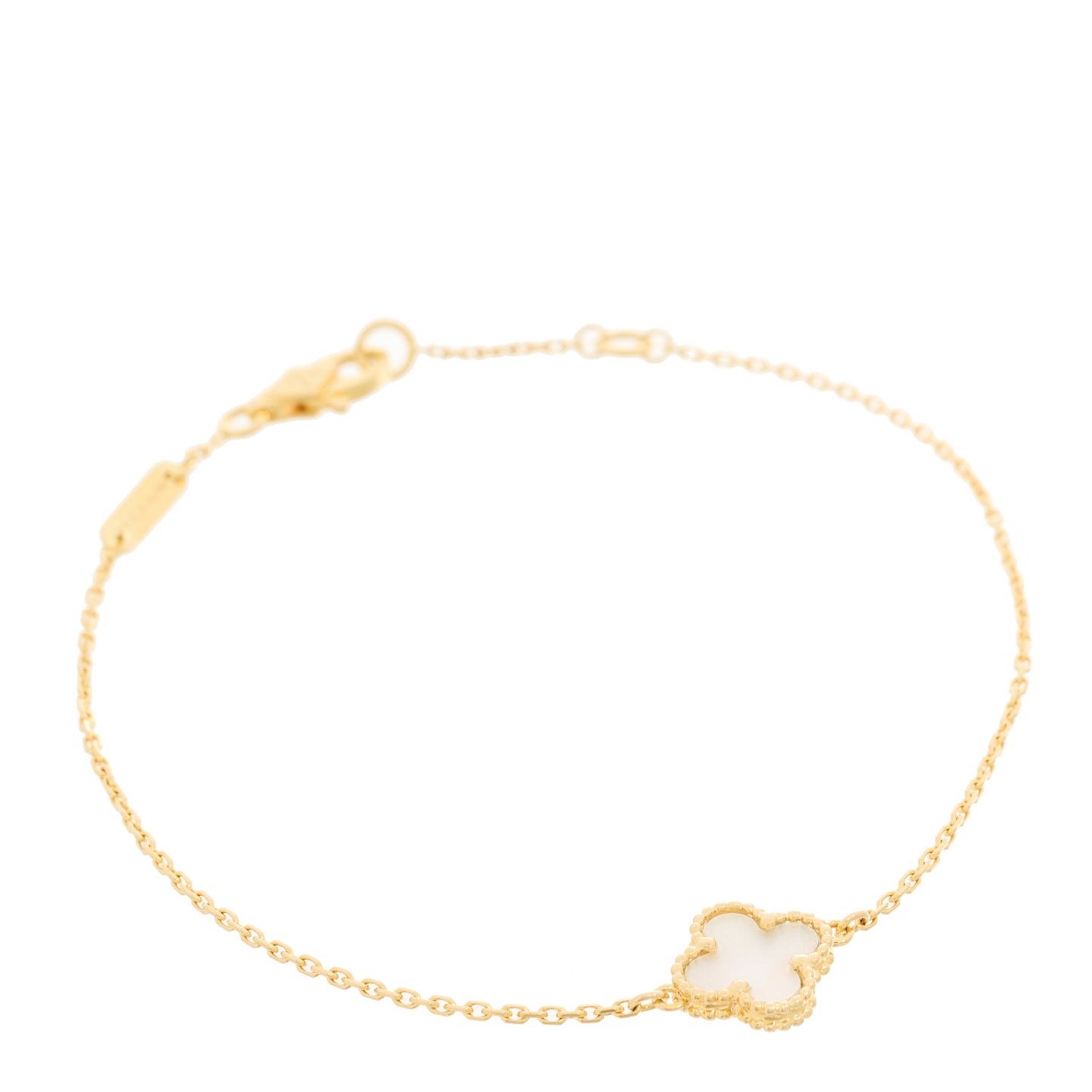 18K Yellow Gold Mother of Pearl Sweet Alhambra Bracelet