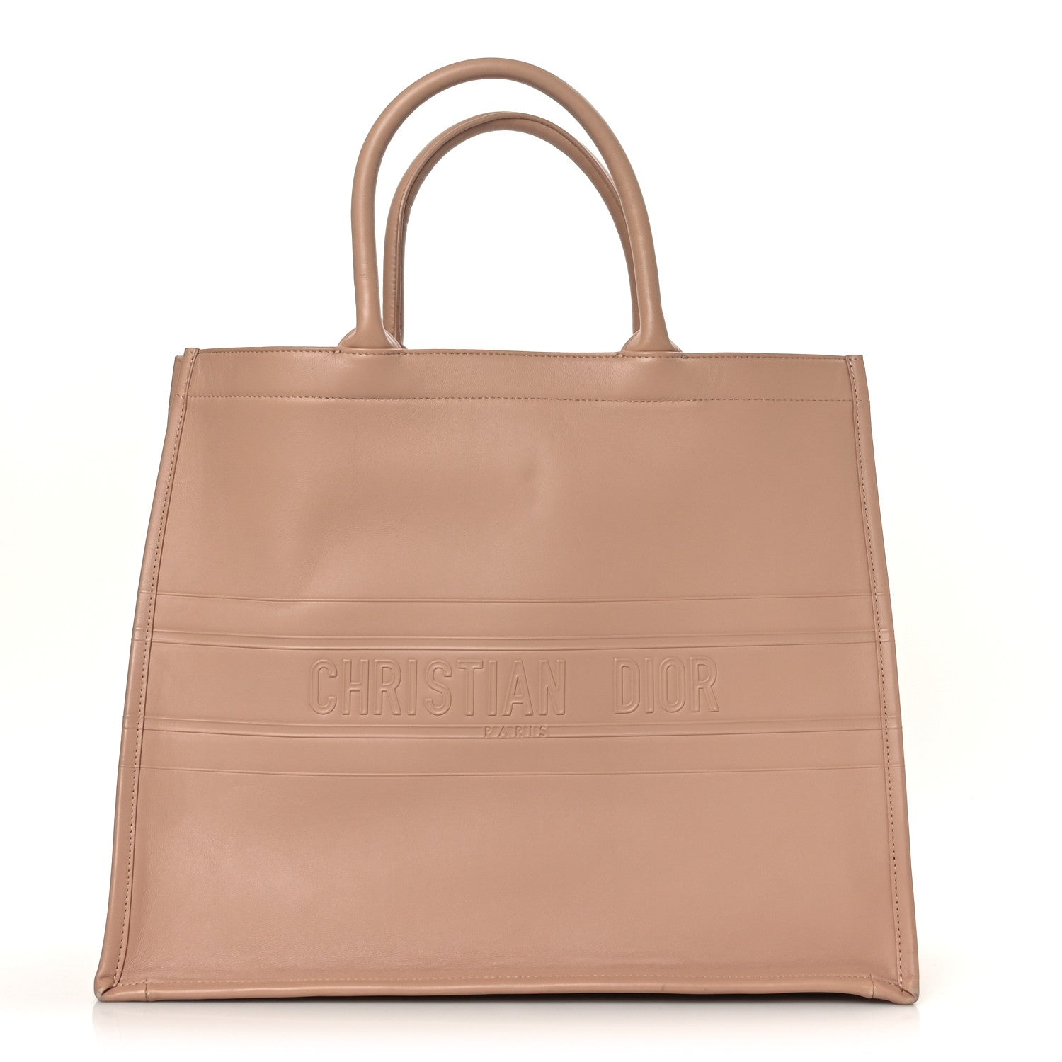Christian Dior Calfskin Embossed Large Book Tote Rose de Vents 1 of 9