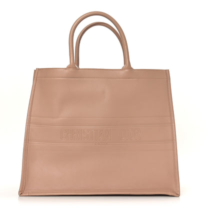 Christian Dior Calfskin Embossed Large Book Tote Rose de Vents 1 of 9