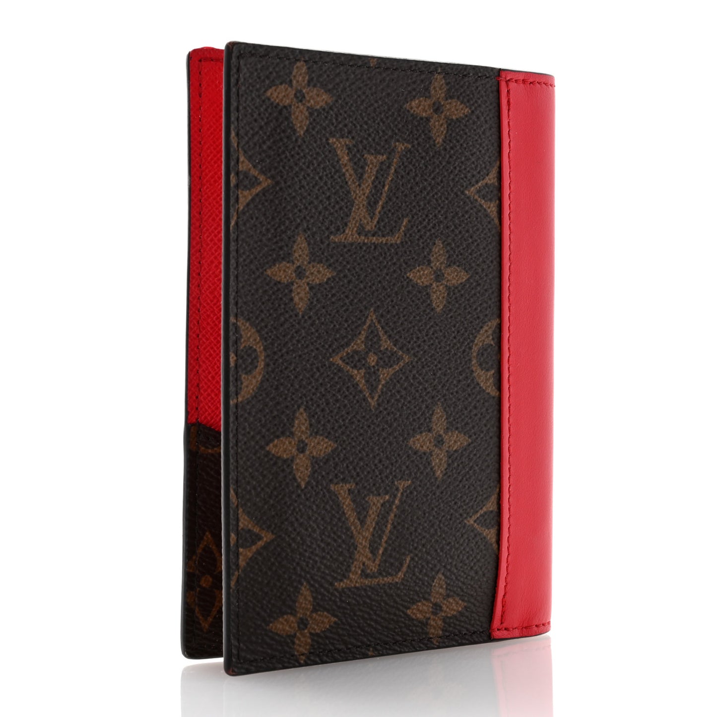Monogram Macassar Passport Cover Sari Red