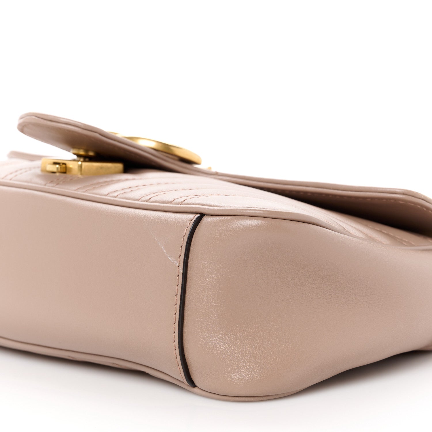 Gucci Calfskin Matelasse Small GG Marmont Shoulder Bag Porcelain Rose 11 of 12