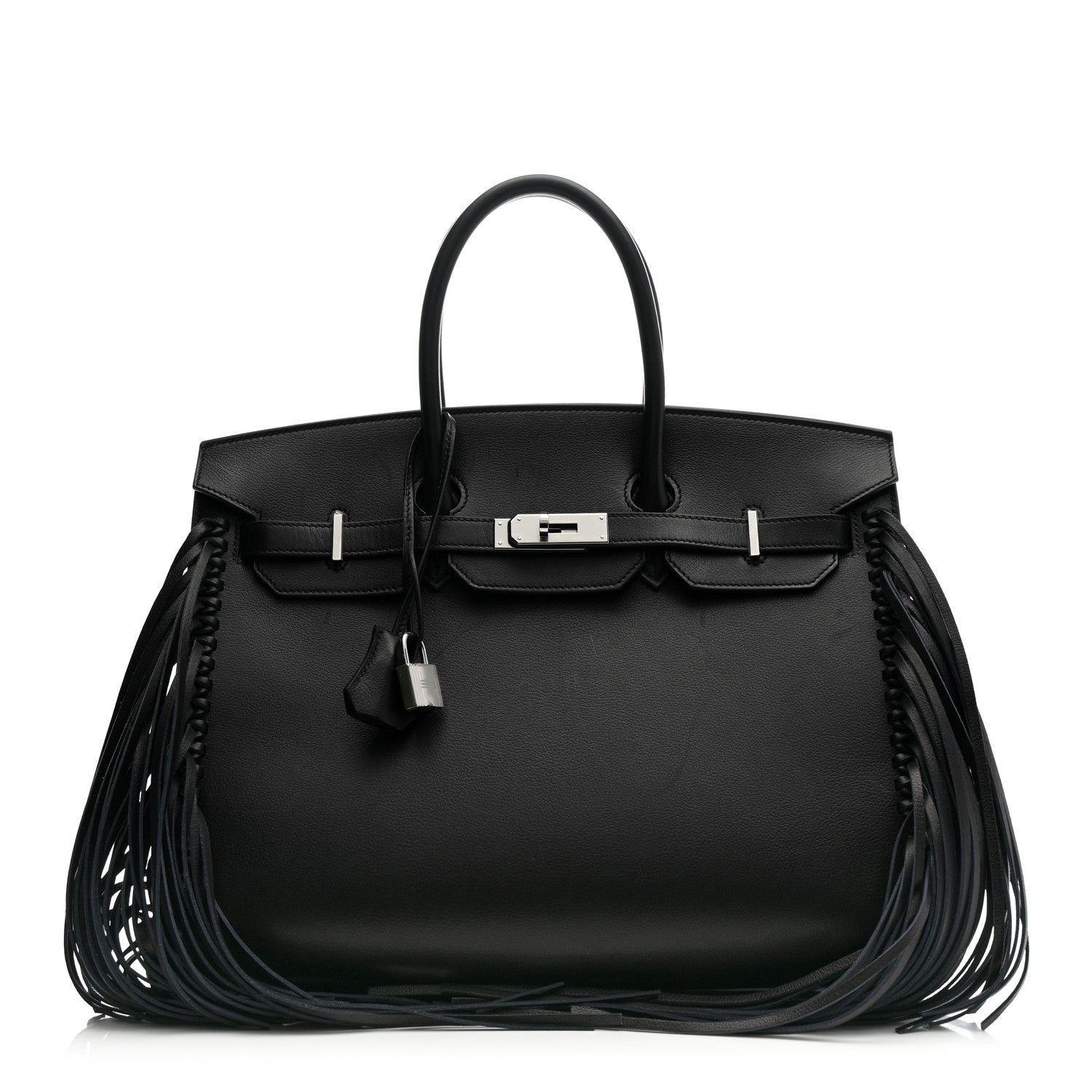 Hermes Evergrain Birkin Sellier Anate Fringed 35 Black 2 of 28