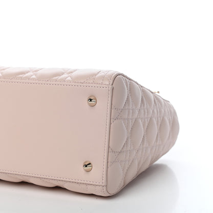 Christian Dior Lambskin Cannage Medium Lady Dior Rose Poudre 10 of 10