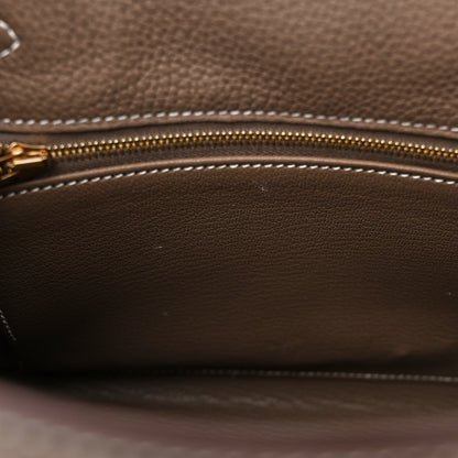 Hermes Togo Kelly Retourne 25 Etoupe 11 of 12