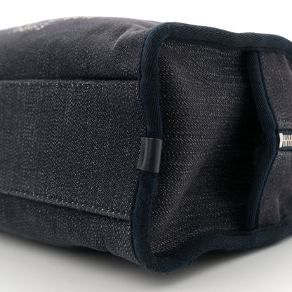 Chanel Denim Deauville Bowling Bag Blue 10 of 16