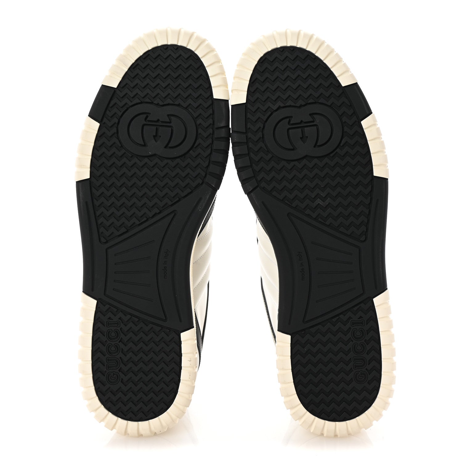 Gucci Calfskin Mens Re-Web Sneakers 10.5 Black White 14 of 20