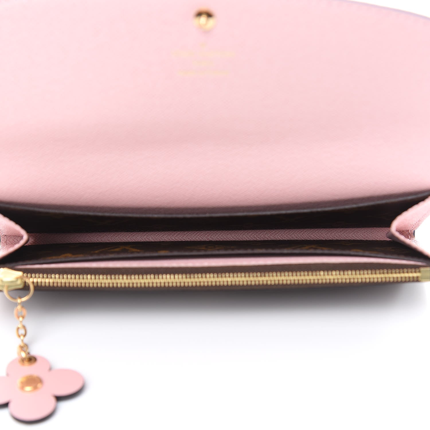 Louis Vuitton Monogram Bloom Flower Emilie Wallet Blue Jean 5 of 8
