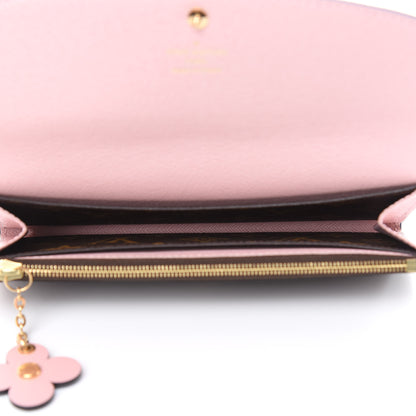 Louis Vuitton Monogram Bloom Flower Emilie Wallet Blue Jean 5 of 8
