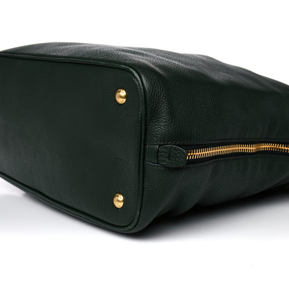 Prada Vitello Daino Side Zip Tote Foresta 9 of 17