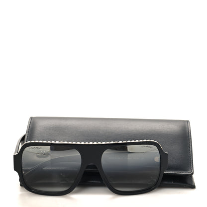 Chanel Acetate Crystal CC Shield Sunglasses 71431A Black Grey 7 of 7