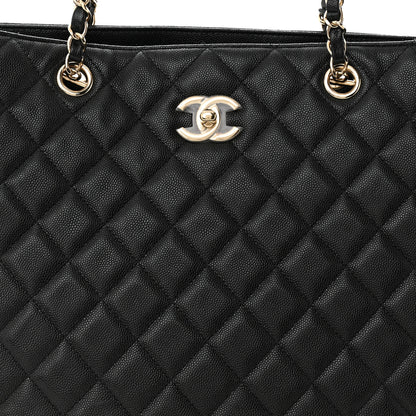 Chanel Caviar Quilted Large Shopping Tote Black 8 of 10