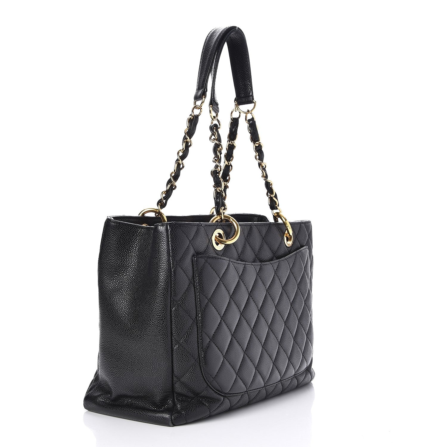 Chanel Caviar Quilted Grand Shopping Tote GST Black 3 of 10