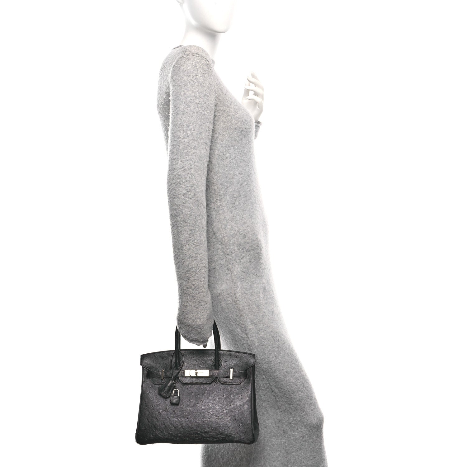 Hermes Ostrich Birkin 30 Black 2 of 12