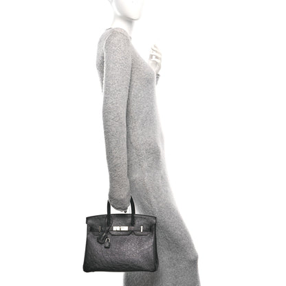 Hermes Ostrich Birkin 30 Black 2 of 12