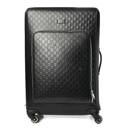 Gucci Guccissima Large Four Wheel Suitcase Black 1 of 4