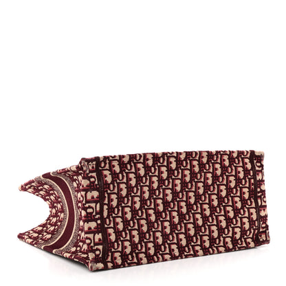 Christian Dior Oblique Medium Book Tote Burgundy Multicolor 4 of 11