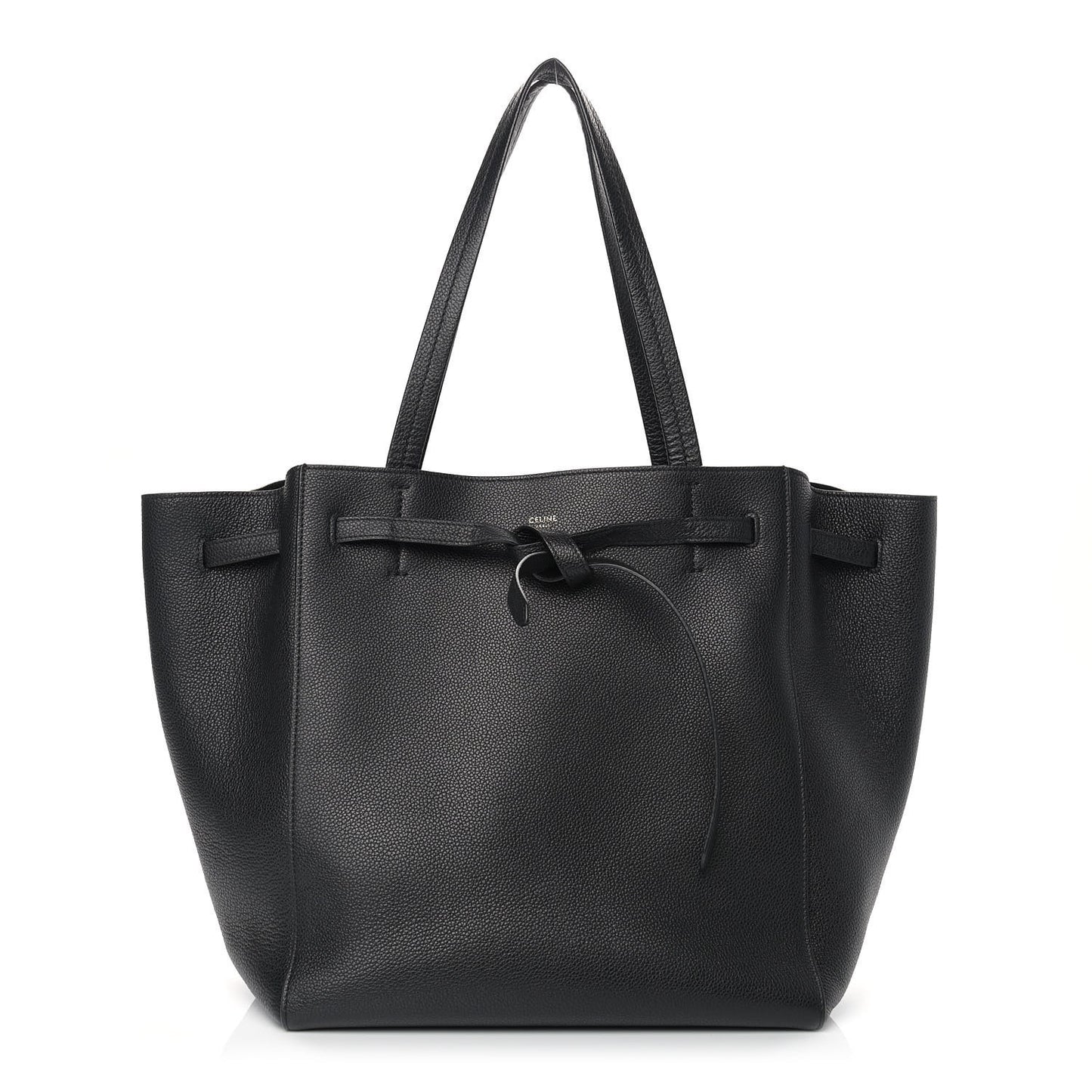 Soft Grained Calfskin Medium Cabas Phantom Black