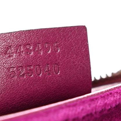 Gucci Velvet Matelasse Medium GG Marmont Shoulder Bag Fuchsia Violet Cyclamen 7 of 13