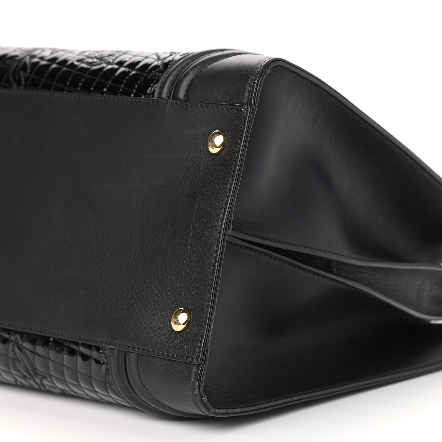 Versace Patent Micro Vanitas Icon Handbag Black 9 of 11