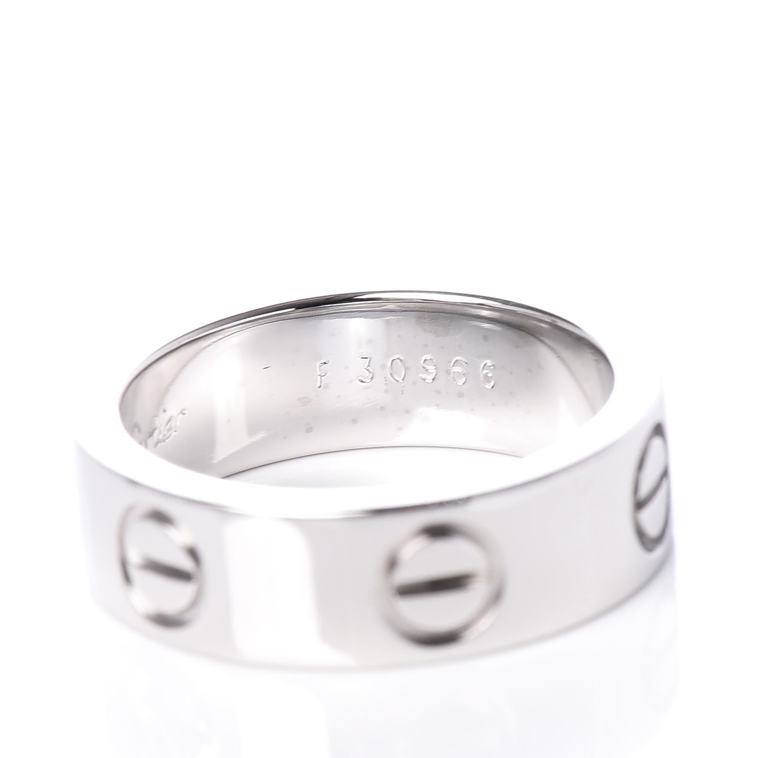 Cartier 18K White Gold 5.5mm LOVE Ring 49 4.75 6 of 6