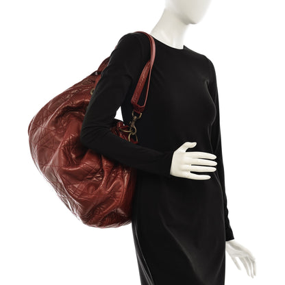 Christian Dior Lambskin Cannage Drawstring Bag Red 2 of 11