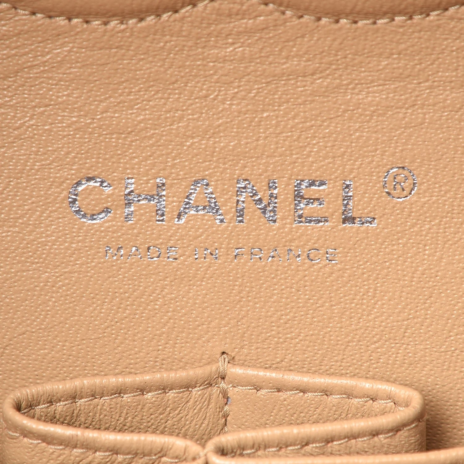 Chanel Lambskin Quilted Medium Double Flap Beige 11 of 19