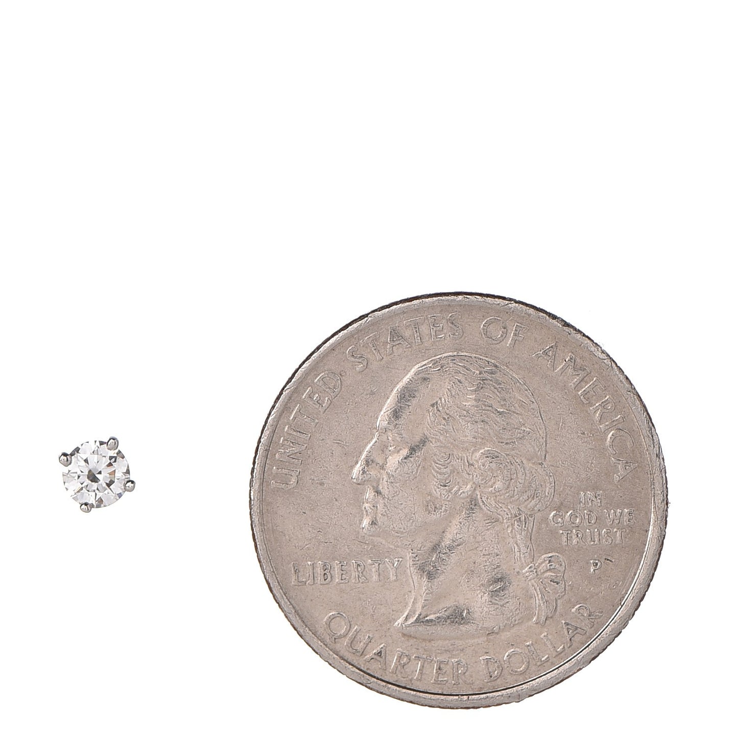 Platinum Diamond .36ctw Solitaire Earrings