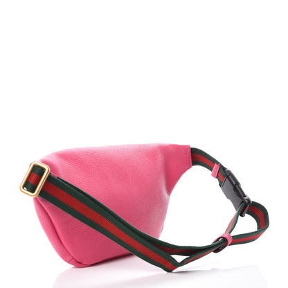 Gucci Grained Calfskin Small Logo Belt Bag Box Pink Green 3 of 10