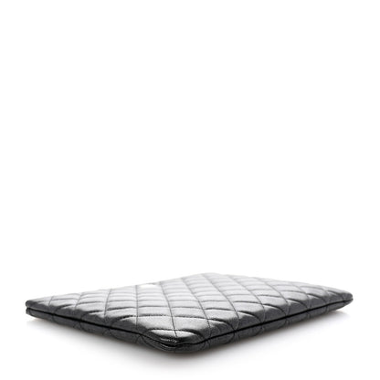 Chanel Iridescent Caviar Quilted Medium Cosmetic Case Black 4 of 8