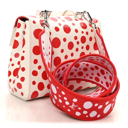 Louis Vuitton LV X YK Monogram Kusama Epi Cluny Mini White Red 3 of 9