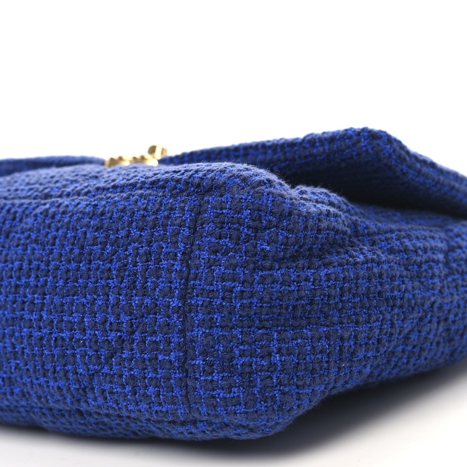 Chanel Tweed Quilted Large Chanel 19 Flap Blue 10 of 10