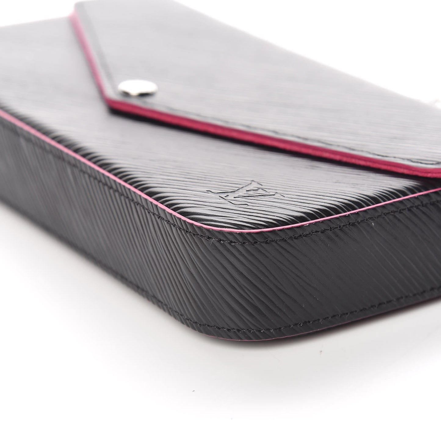 Epi Pochette Felicie Black Hot Pink