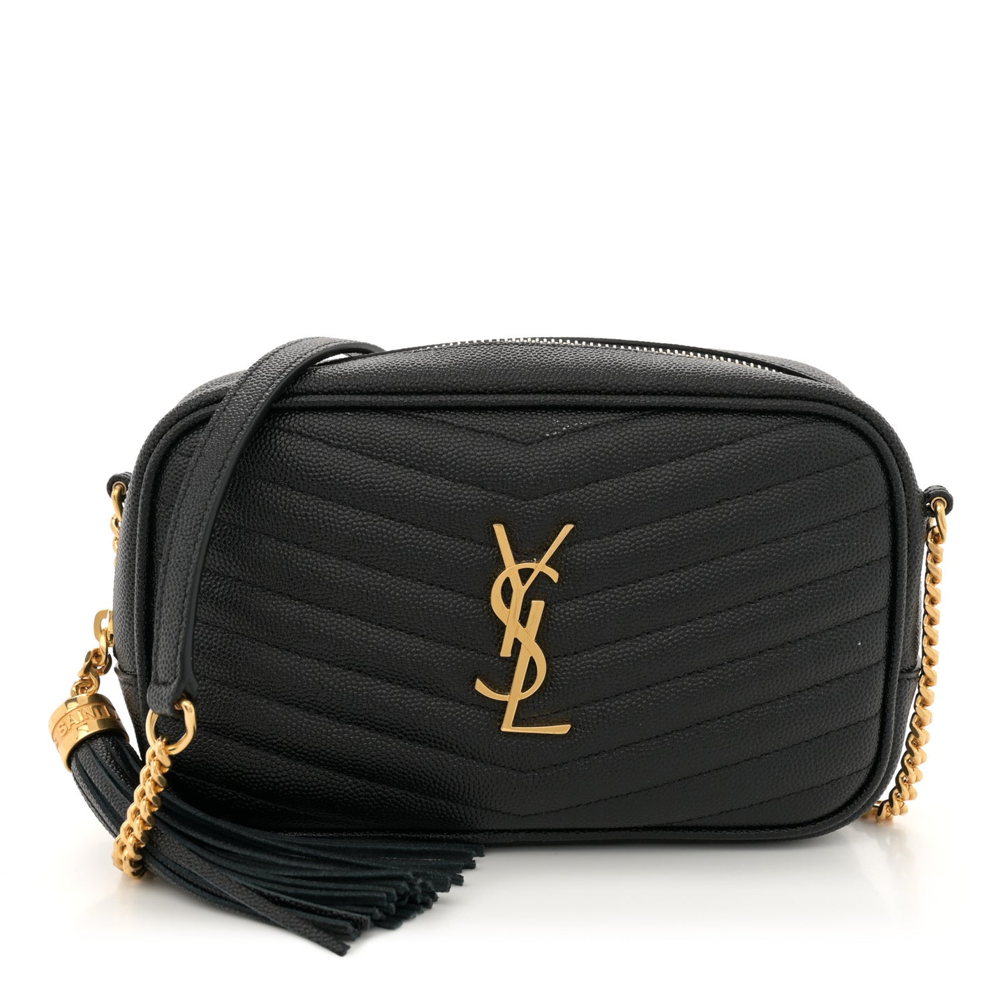 Grain De Poudre Matelasse Monogram Mini Lou Camera Bag Black