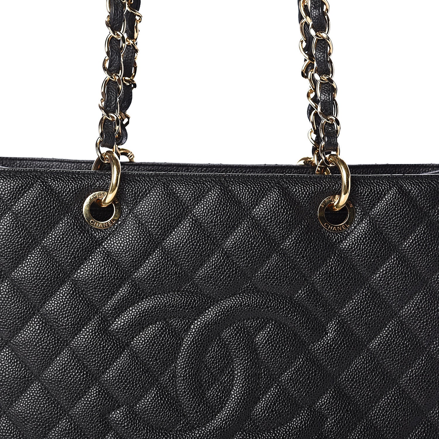 Chanel Caviar Quilted Grand Shopping Tote GST Black 7 of 9