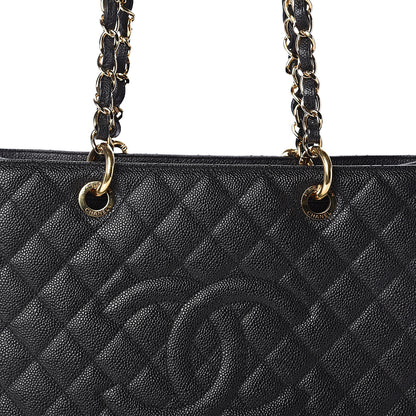 Chanel Caviar Quilted Grand Shopping Tote GST Black 7 of 9