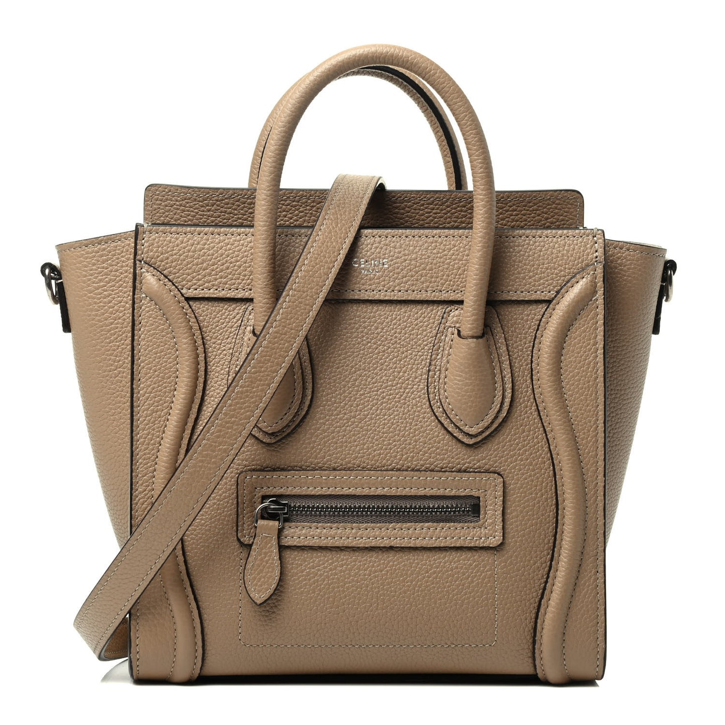 Drummed Calfskin Nano Luggage Dune